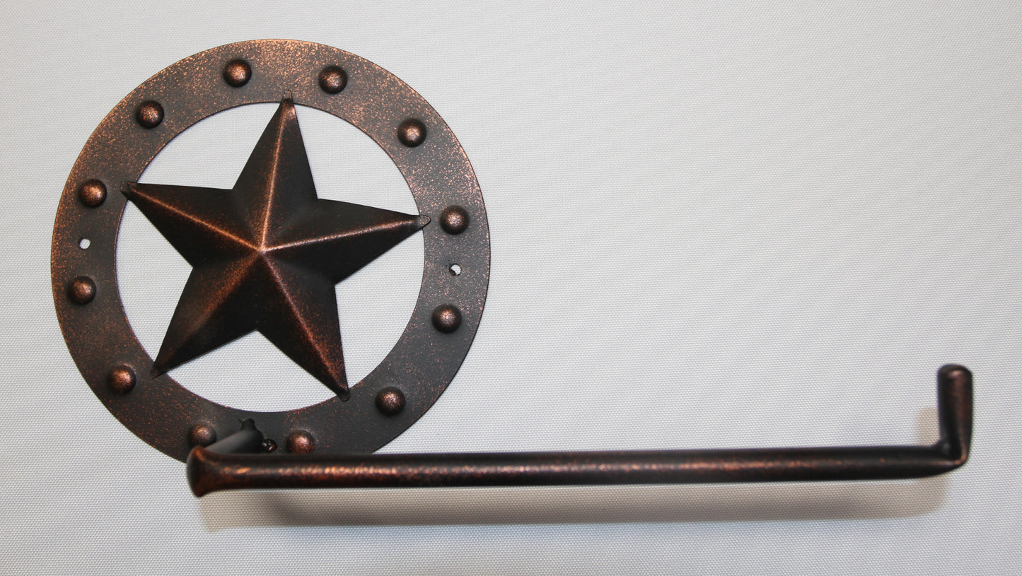 3pc WESTERN STAR Bahroom Accessory Set,Towel Bar, Towel Ring,Toilet Paper Holder, Star Accents,Country Decor,SW-CLS