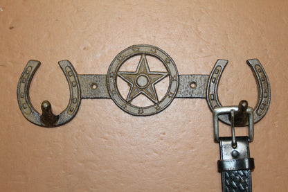 1-Double Wall Hook,HORSE SHOE,Western Bar,Farm,Ranch,Country Decor,Gifts, W-57