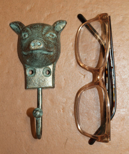2-Wall Hooks,HAPPY PIGS,Restaurant Decor,Country,Farm And Ranch Style,Hanging Storage,H-95