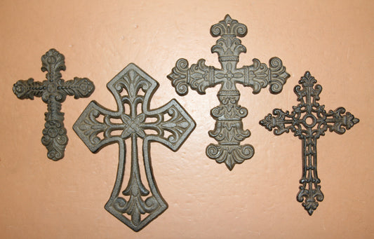4pc SAN SABA Cross Collection,Wall Hangings,Collectibles,Ornate Design,All Occasion Gifts,Religious Decor