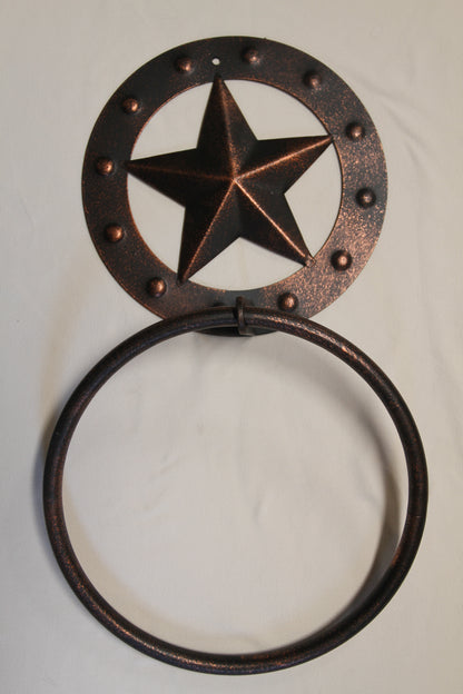 3pc WESTERN STAR Bahroom Accessory Set,Towel Bar, Towel Ring,Toilet Paper Holder, Star Accents,Country Decor,SW-CLS