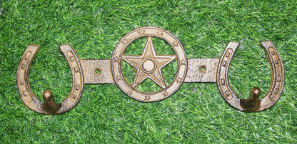 1-Double Wall Hook,HORSE SHOE,Western Bar,Farm,Ranch,Country Decor,Gifts, W-57