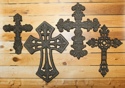 4pc SAN SABA Cross Collection,Wall Hangings,Collectibles,Ornate Design,All Occasion Gifts,Religious Decor