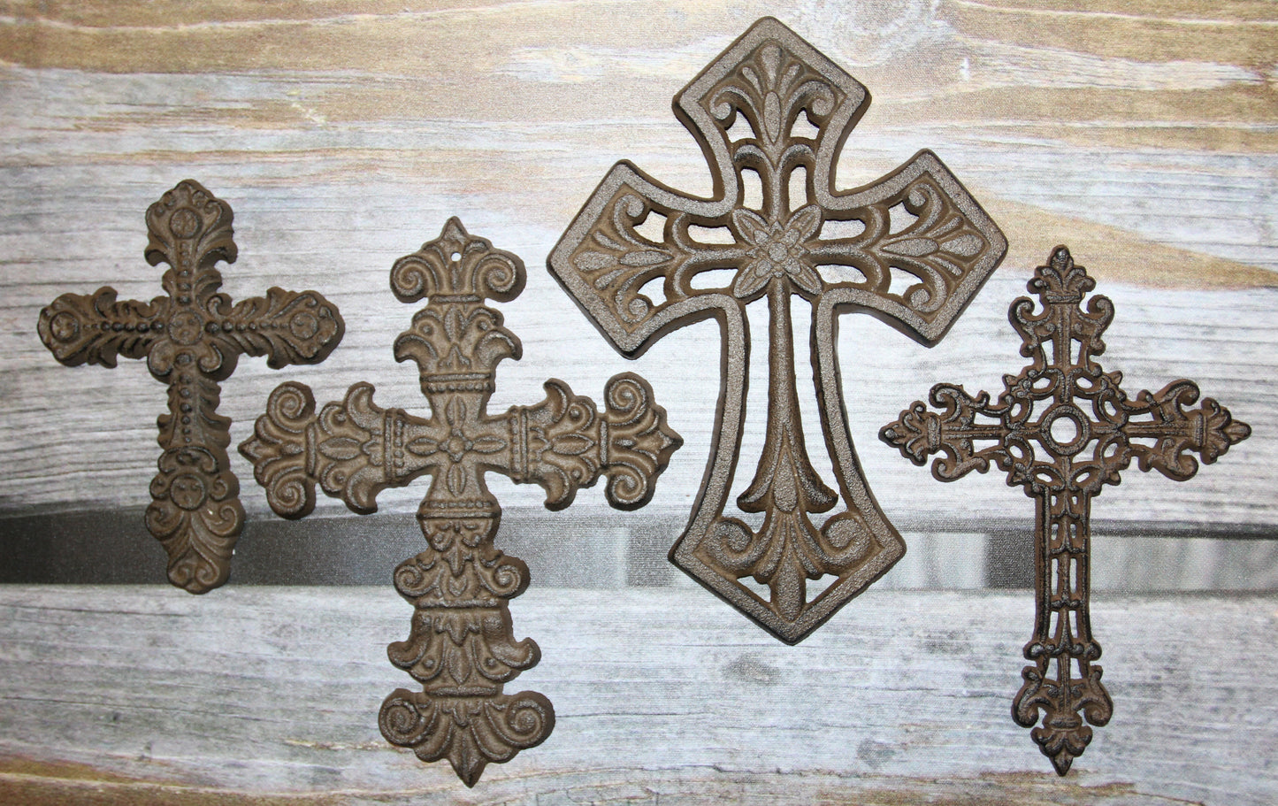 4pc SAN SABA Cross Collection,Wall Hangings,Collectibles,Ornate Design,All Occasion Gifts,Religious Decor