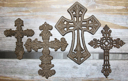 4pc SAN SABA Cross Collection,Wall Hangings,Collectibles,Ornate Design,All Occasion Gifts,Religious Decor
