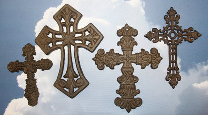 4pc SAN SABA Cross Collection,Wall Hangings,Collectibles,Ornate Design,All Occasion Gifts,Religious Decor