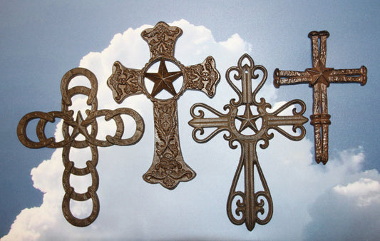 4pc CORPUS CHRISTI Cross Collection,Western Decor,All Occasion Gifts,Collectibles,Church Wall Dispay