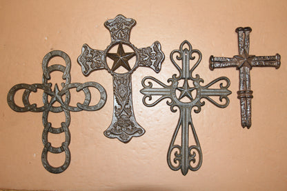 4pc CORPUS CHRISTI Cross Collection,Western Decor,All Occasion Gifts,Collectibles,Church Wall Dispay