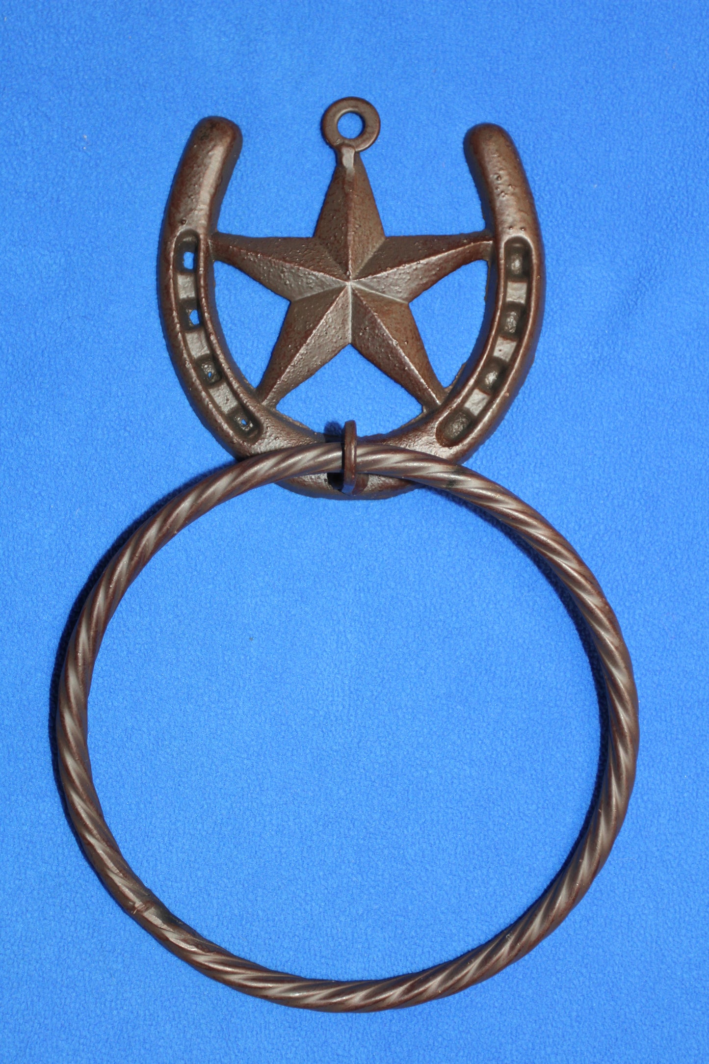 1-HORSESHOE-STAR Bath Towel Holder,Towel Ring,Equestrian Style,Gifts,Home Decor,W-52