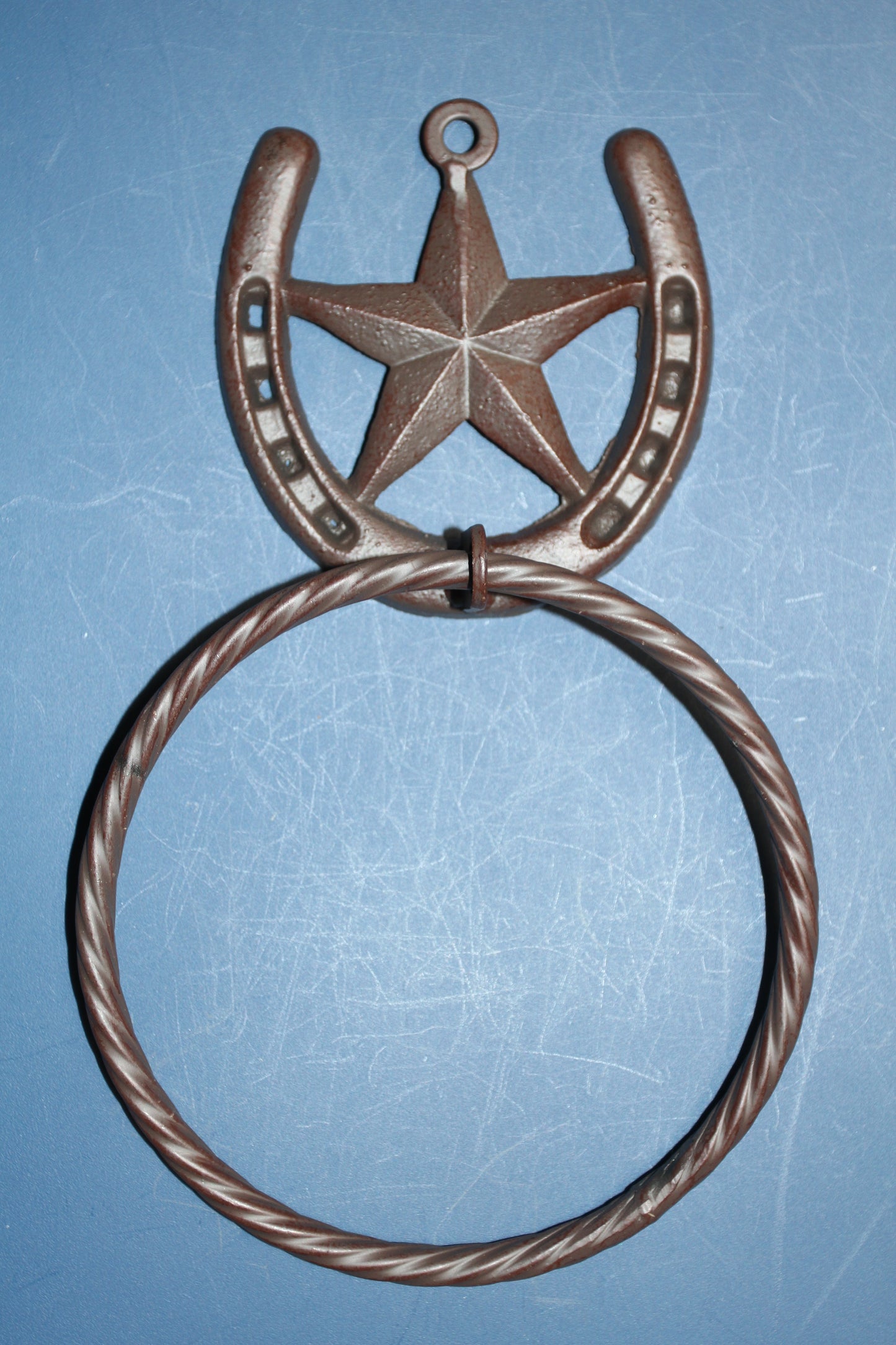 1-HORSESHOE-STAR Bath Towel Holder,Towel Ring,Equestrian Style,Gifts,Home Decor,W-52