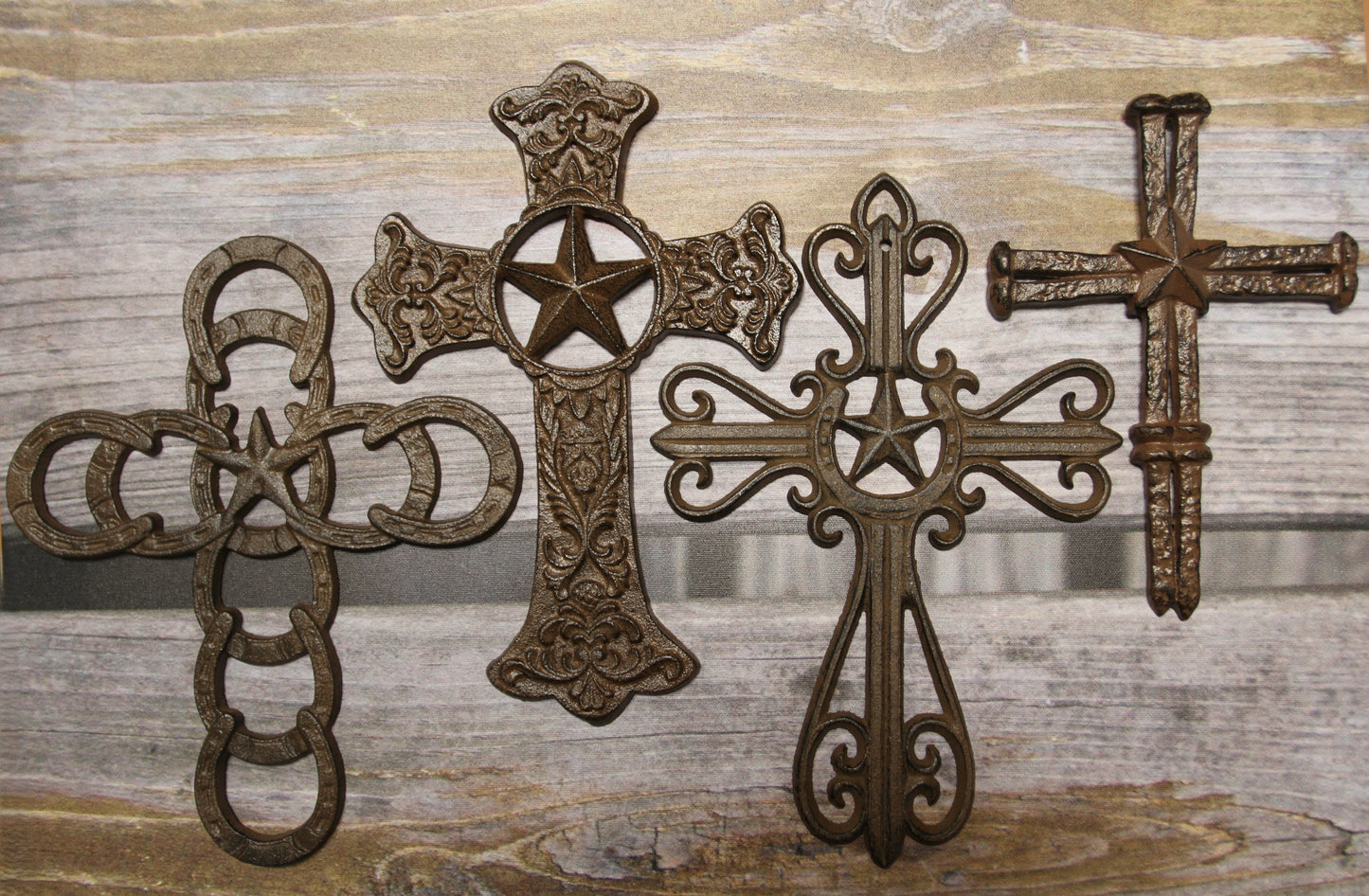 4pc CORPUS CHRISTI Cross Collection,Western Decor,All Occasion Gifts,Collectibles,Church Wall Dispay