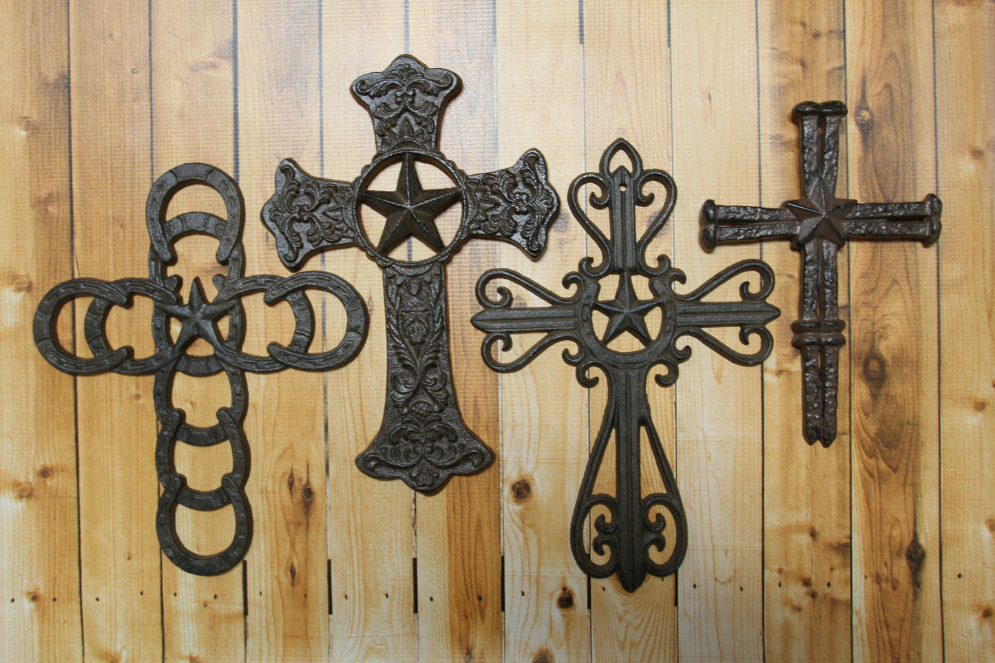 4pc CORPUS CHRISTI Cross Collection,Western Decor,All Occasion Gifts,Collectibles,Church Wall Dispay