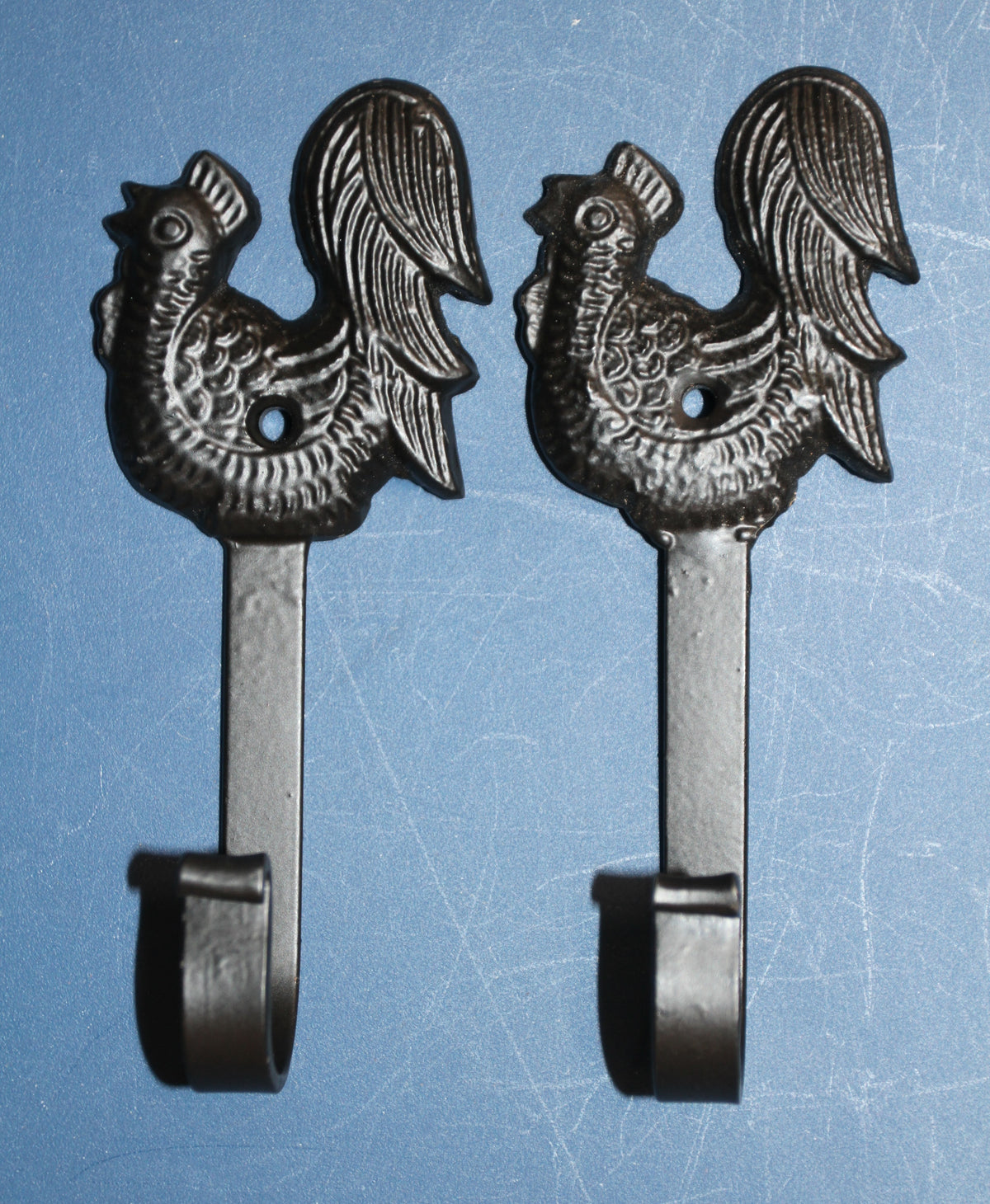 2-Wall Hooks,ROOSTERS,Country Decor,Ranch Style,Kitchen And Bath Storage Solution,Gifts,W-50