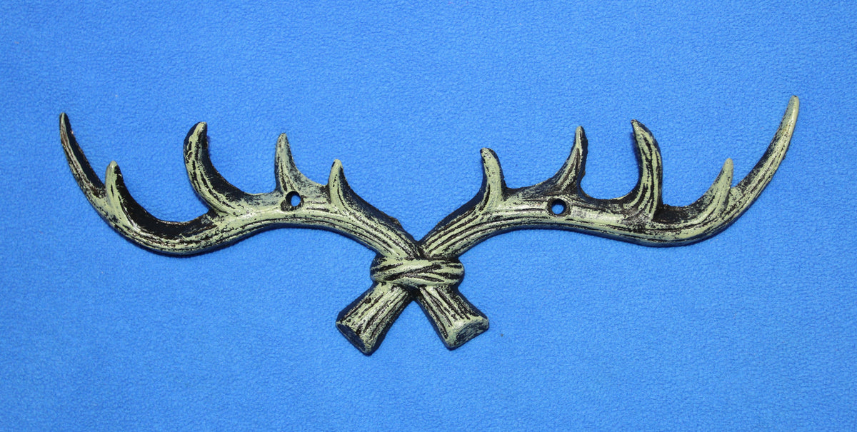 1-ANTLER RACK Wall Hook,Multiple Hooks Hunting Decor,Gifts,Country Theme,Bath Accents,W-58