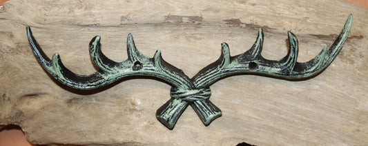 1-ANTLER RACK Wall Hook,Multiple Hooks Hunting Decor,Gifts,Country Theme,Bath Accents,W-58