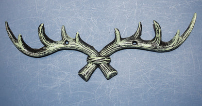 1-ANTLER RACK Wall Hook,Multiple Hooks Hunting Decor,Gifts,Country Theme,Bath Accents,W-58