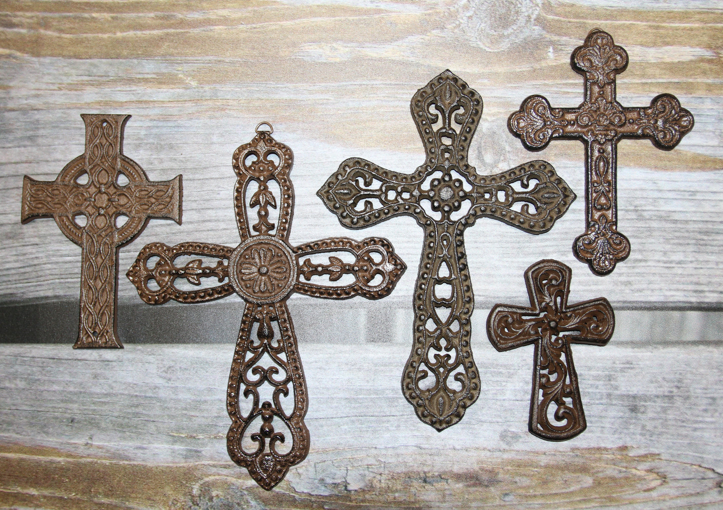 5pc SAN VITO CROSS Collection,Metal,Wall Hanging,Home Accents,Religious Decor,Gifts
