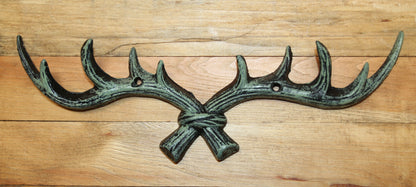 1-ANTLER RACK Wall Hook,Multiple Hooks Hunting Decor,Gifts,Country Theme,Bath Accents,W-58