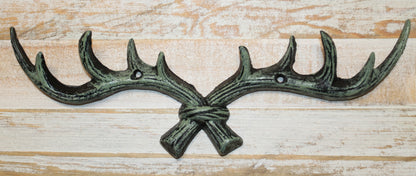 1-ANTLER RACK Wall Hook,Multiple Hooks Hunting Decor,Gifts,Country Theme,Bath Accents,W-58