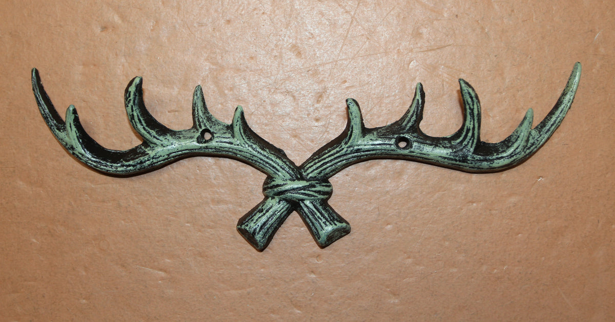 1-ANTLER RACK Wall Hook,Multiple Hooks Hunting Decor,Gifts,Country Theme,Bath Accents,W-58