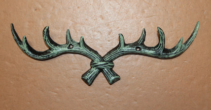 1-ANTLER RACK Wall Hook,Multiple Hooks Hunting Decor,Gifts,Country Theme,Bath Accents,W-58