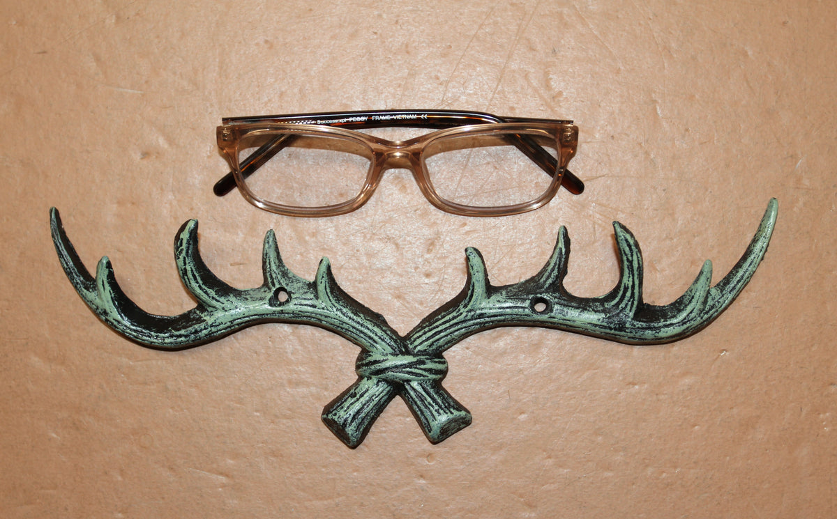 1-ANTLER RACK Wall Hook,Multiple Hooks Hunting Decor,Gifts,Country Theme,Bath Accents,W-58