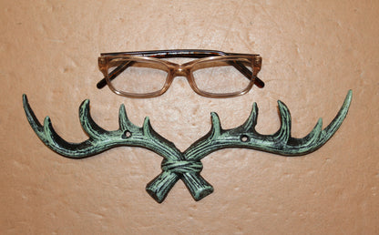 1-ANTLER RACK Wall Hook,Multiple Hooks Hunting Decor,Gifts,Country Theme,Bath Accents,W-58