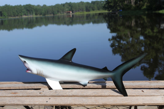 SH-02, 1- 18 INCH GREAT WHITE SHARK, Tiki Bar Decor, Coastal Home Wall Hanging,Shark Wall Mount, All Occasion Gifts
