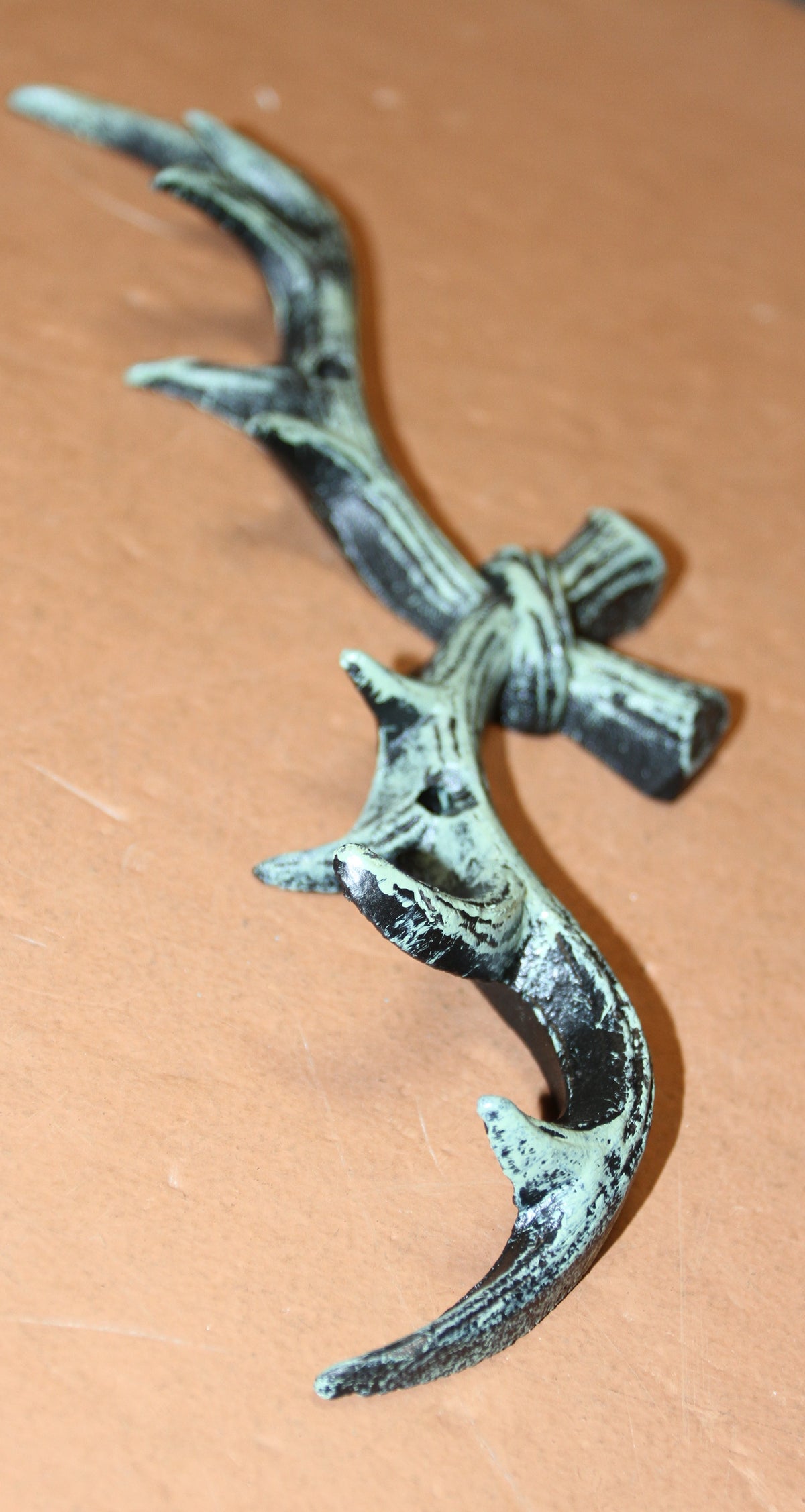 1-ANTLER RACK Wall Hook,Multiple Hooks Hunting Decor,Gifts,Country Theme,Bath Accents,W-58