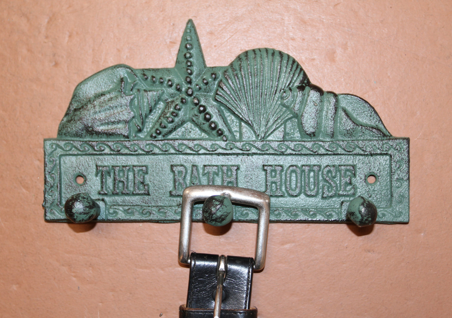 1-THE BATH HOUSE, Wall Hook/Plaque,Coastal Living Decor,Beach Style Bathroom Decor,All Occasion Gifts,BL-59