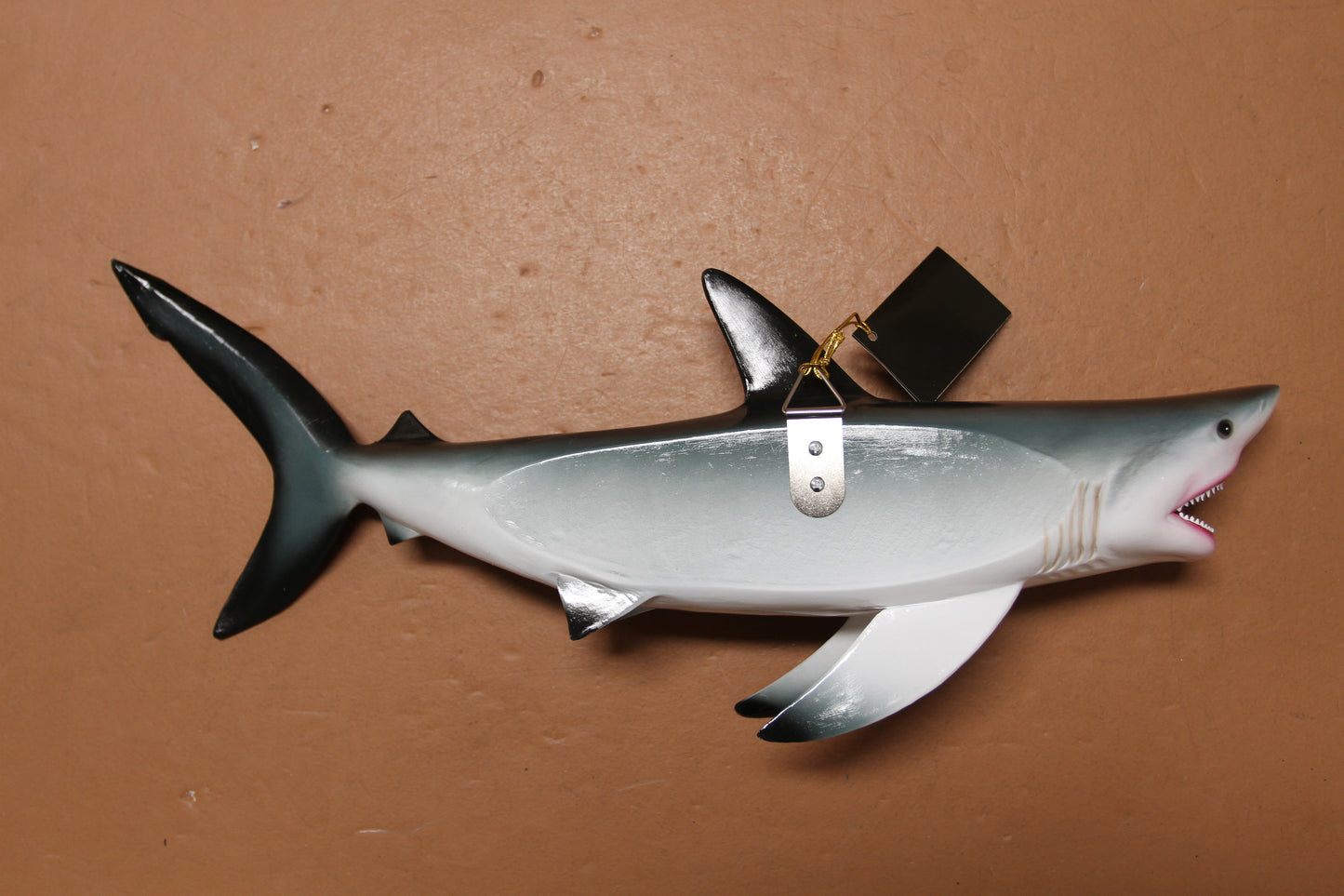 SH-02, 1- 18 INCH GREAT WHITE SHARK, Tiki Bar Decor, Coastal Home Wall Hanging,Shark Wall Mount, All Occasion Gifts