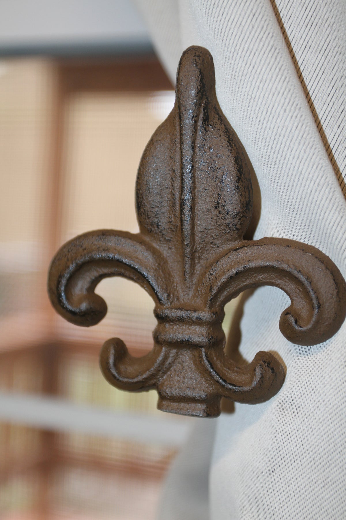 2-French Country FLEUR DE LIS New Orleans Style Curtain Tie Backs,Drape Hold Backs,Gifts,F015