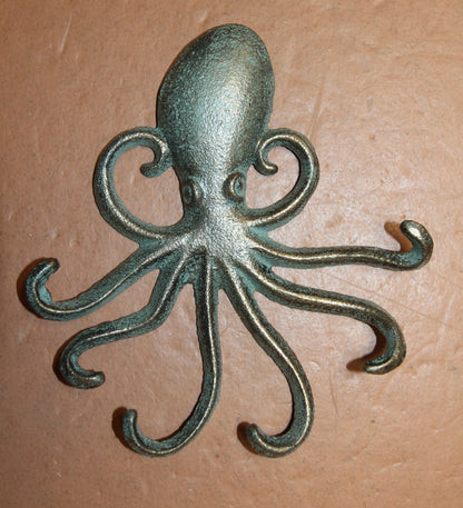 1-OCTOPUS WALL HOOK,Beach Decor,Nautical Accents,Coastal Style,Gifts,N-35