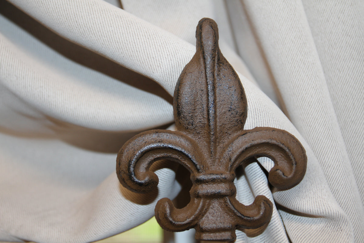 2-French Country FLEUR DE LIS New Orleans Style Curtain Tie Backs,Drape Hold Backs,Gifts,F015