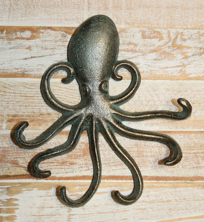 1-OCTOPUS WALL HOOK,Beach Decor,Nautical Accents,Coastal Style,Gifts,N-35