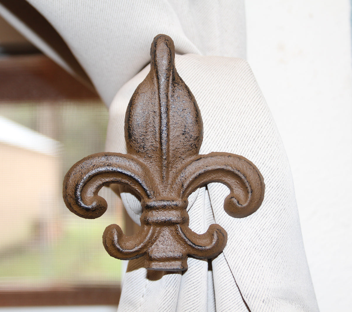 2-French Country FLEUR DE LIS New Orleans Style Curtain Tie Backs,Drape Hold Backs,Gifts,F015