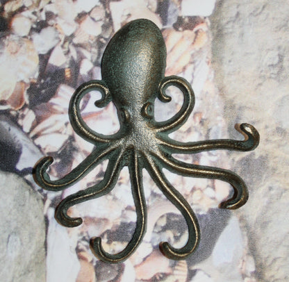 1-OCTOPUS WALL HOOK,Beach Decor,Nautical Accents,Coastal Style,Gifts,N-35