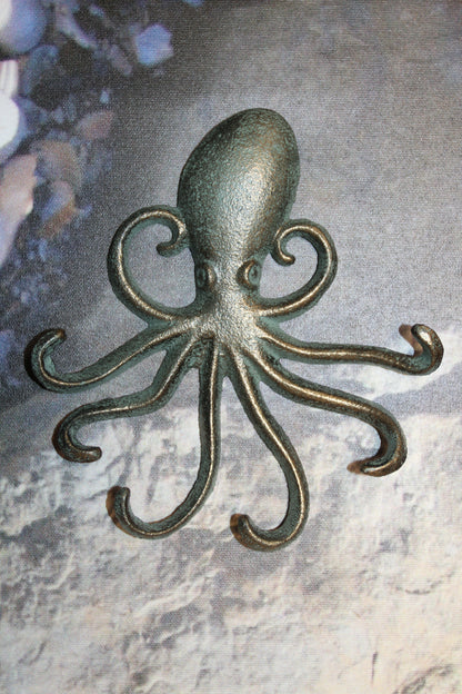 1-OCTOPUS WALL HOOK,Beach Decor,Nautical Accents,Coastal Style,Gifts,N-35