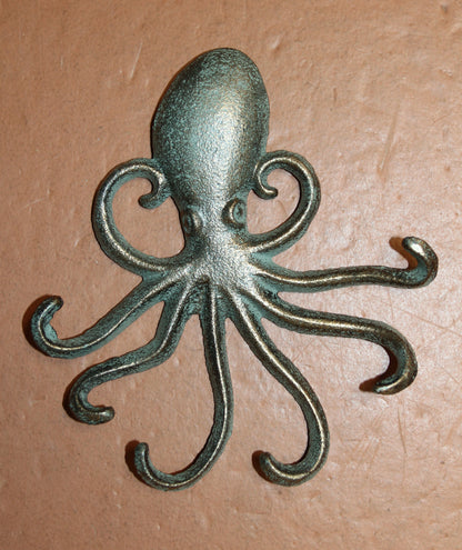 1-OCTOPUS WALL HOOK,Beach Decor,Nautical Accents,Coastal Style,Gifts,N-35