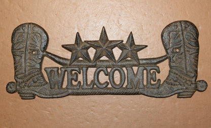 1-Western Welcome Metal Sign,Wall Plaque,Country Western Decor,Ranch Style,Gifts,W-17