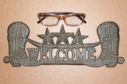 1-Western Welcome Metal Sign,Wall Plaque,Country Western Decor,Ranch Style,Gifts,W-17