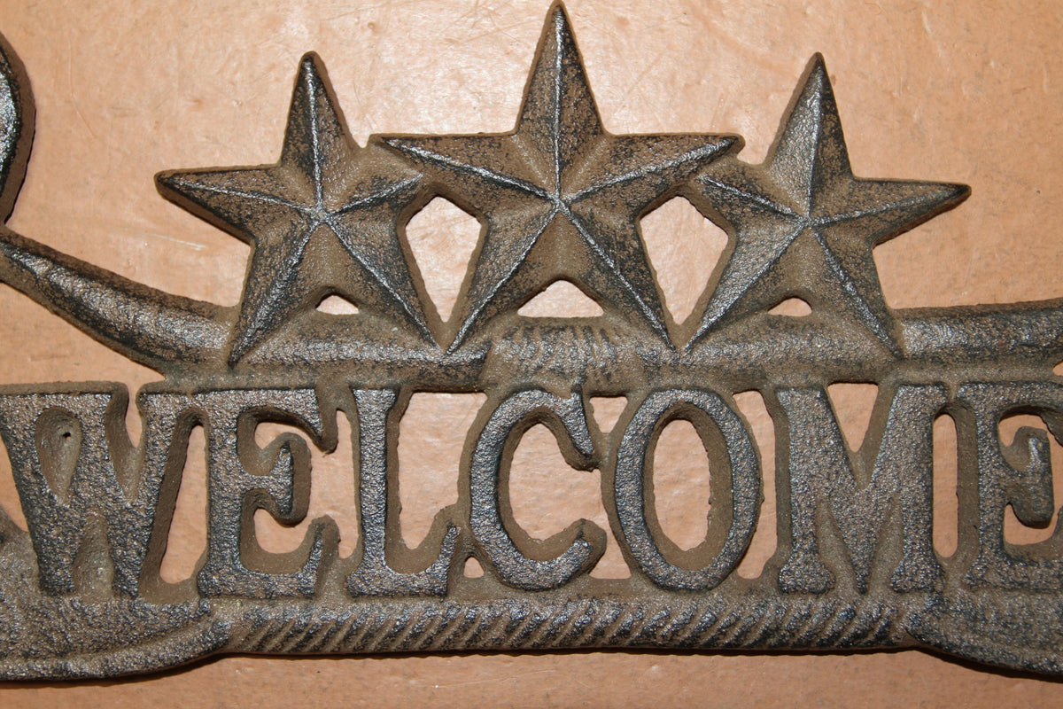 1-Western Welcome Metal Sign,Wall Plaque,Country Western Decor,Ranch Style,Gifts,W-17
