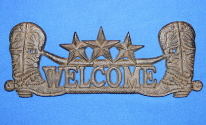 1-Western Welcome Metal Sign,Wall Plaque,Country Western Decor,Ranch Style,Gifts,W-17