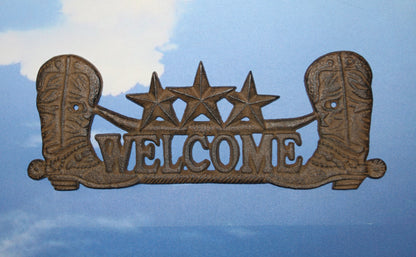 1-Western Welcome Metal Sign,Wall Plaque,Country Western Decor,Ranch Style,Gifts,W-17