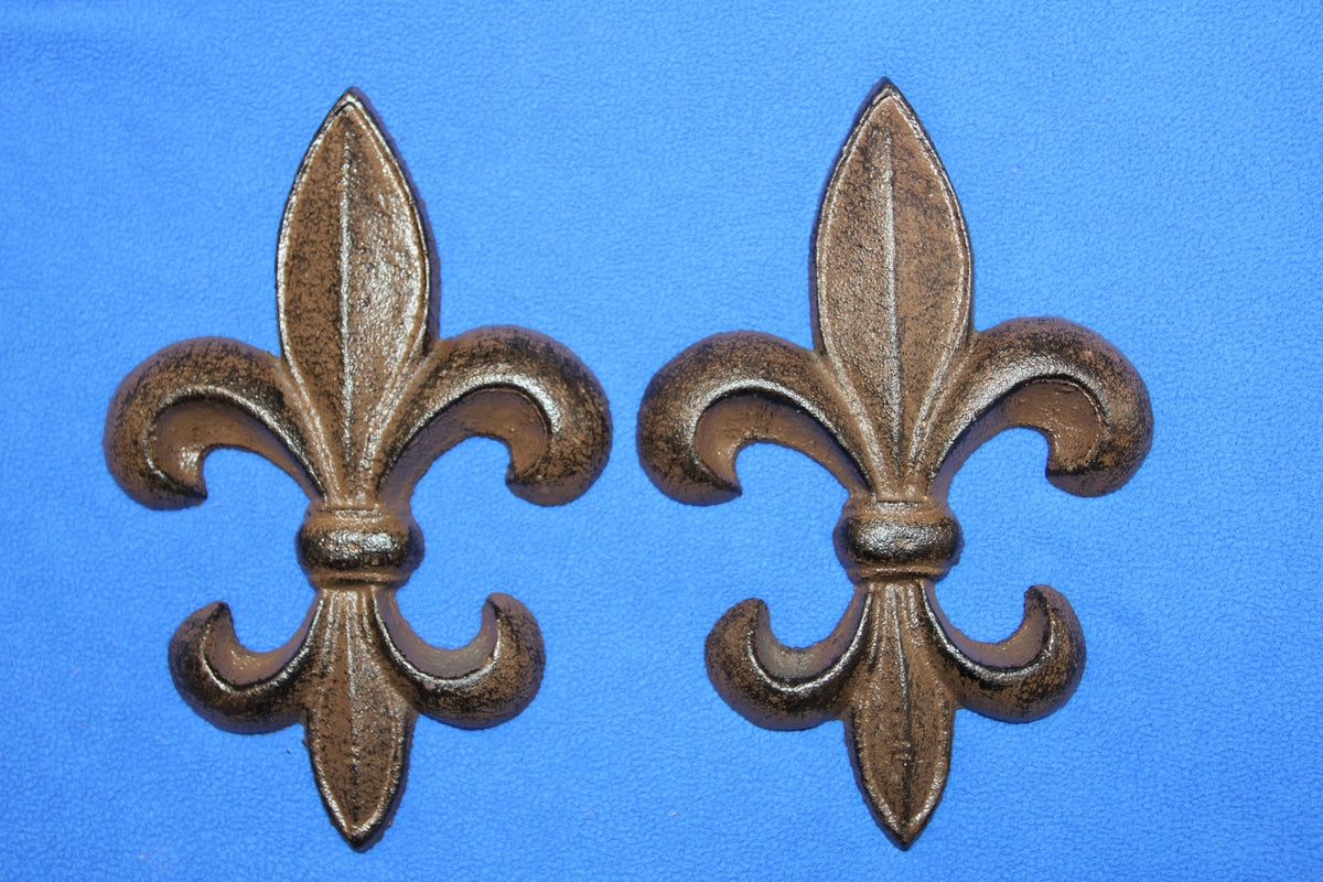 2-Medium FLEUR DE LIS Wall Plaques,Vintage Victorian Look,Gifts New Orleans Style Wall Decor,F-6