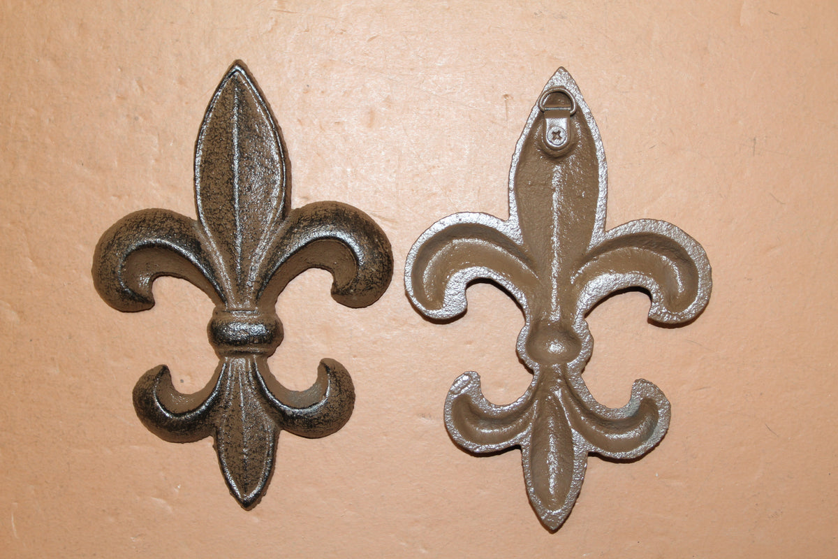 2-Medium FLEUR DE LIS Wall Plaques,Vintage Victorian Look,Gifts New Orleans Style Wall Decor,F-6