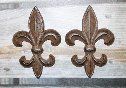 2-Medium FLEUR DE LIS Wall Plaques,Vintage Victorian Look,Gifts New Orleans Style Wall Decor,F-6