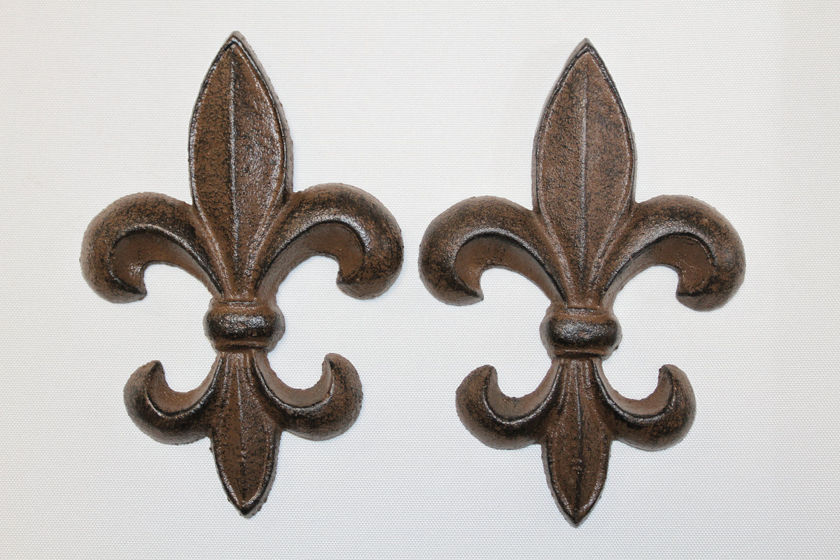 2-Medium FLEUR DE LIS Wall Plaques,Vintage Victorian Look,Gifts New Orleans Style Wall Decor,F-6