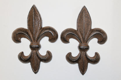 2-Medium FLEUR DE LIS Wall Plaques,Vintage Victorian Look,Gifts New Orleans Style Wall Decor,F-6