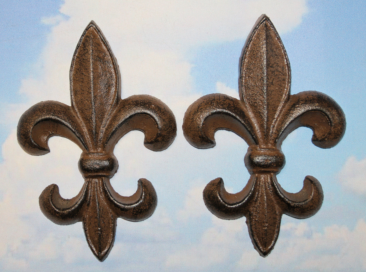 2-Medium FLEUR DE LIS Wall Plaques,Vintage Victorian Look,Gifts New Orleans Style Wall Decor,F-6